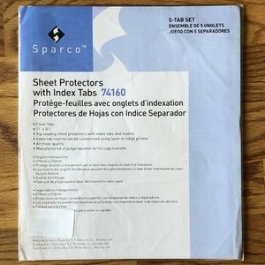 Sheet Protectors with Index Tabs